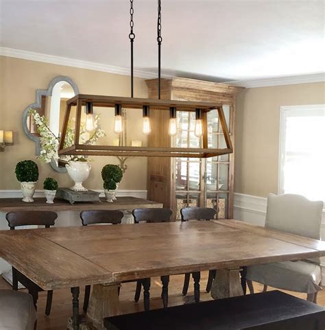 wooden chandeliers for dining room